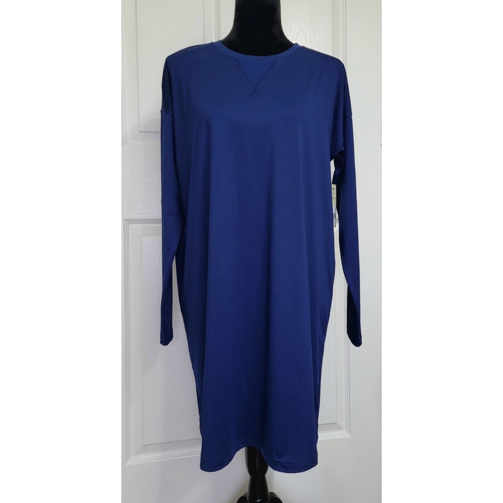 Tuckernuck Sport T Nuck Navy Blue Long Sleeve Corinne Sport Active Dress Size L